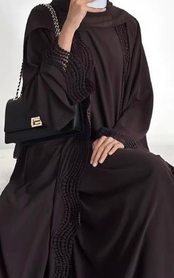 Layali Dubai Abaya Set with Matching Printed Hijab