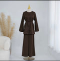 Layali Premium Button Top & Wide Leg Pants Set