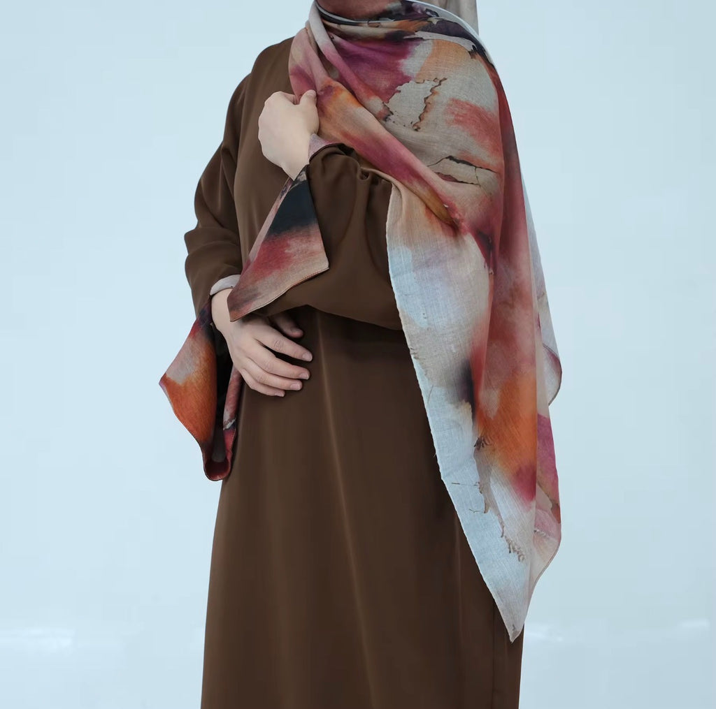 Layali Premium Dubai Abaya & Printed Hijab Set