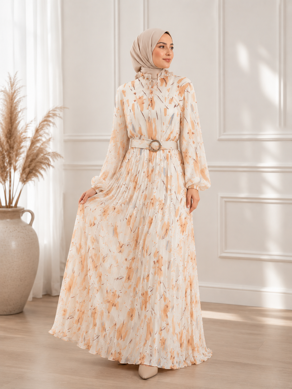Floral Modest Maxi Dress