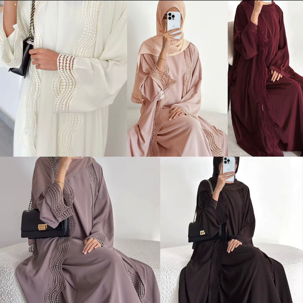 Layali Dubai Abaya Set with Matching Printed Hijab