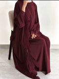 Layali Dubai Abaya Set with Matching Printed Hijab