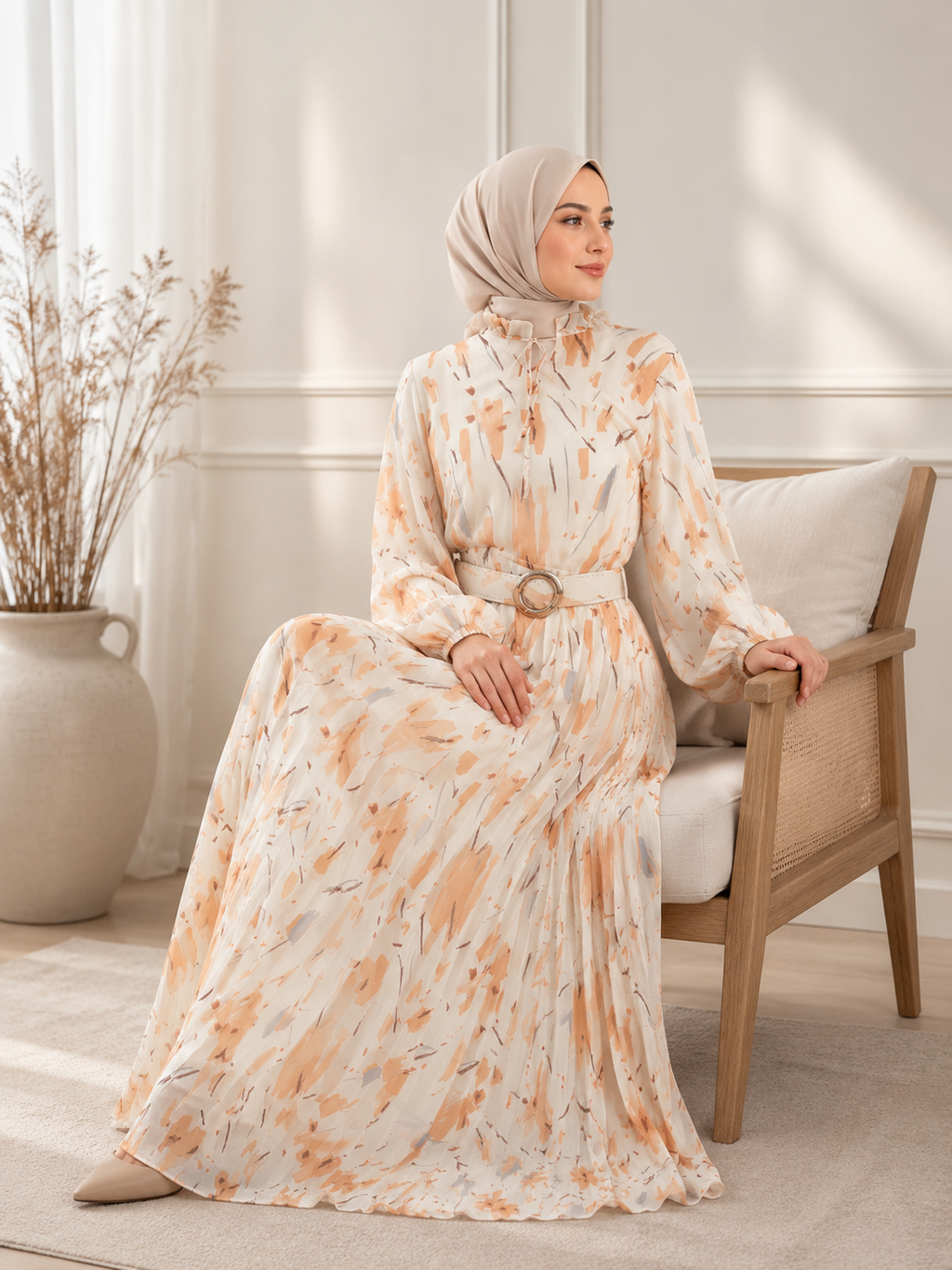 Floral Modest Maxi Dress