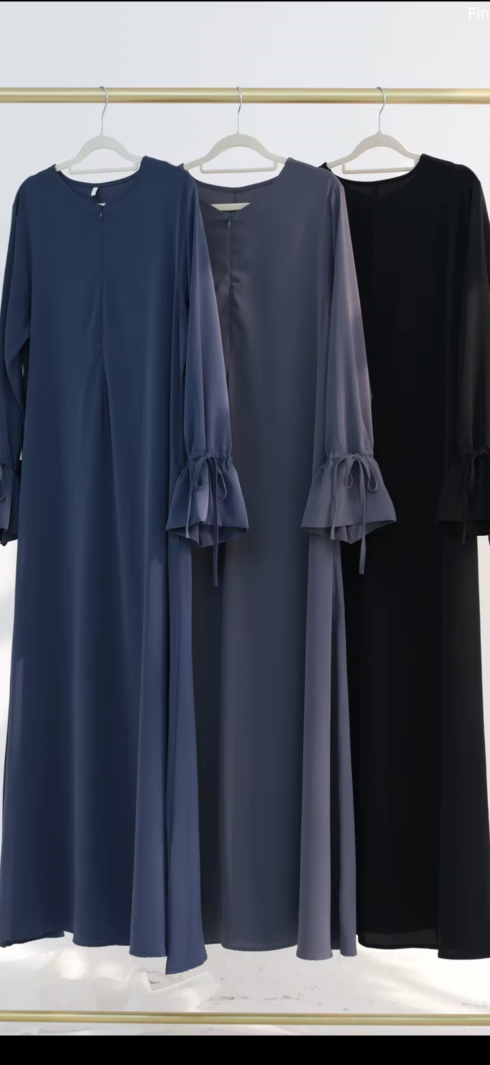 Layali Premium Nida Front Zipper Abaya