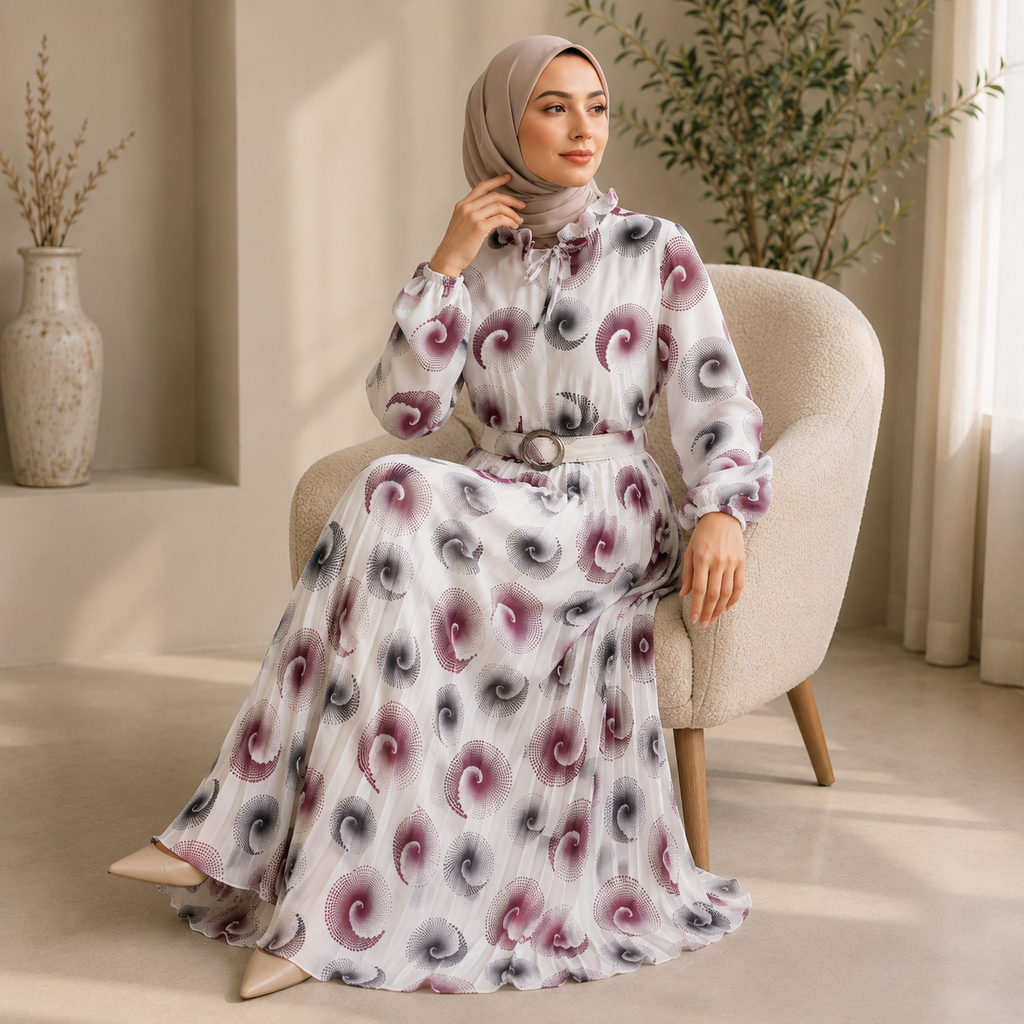 Floral Modest Maxi Dress