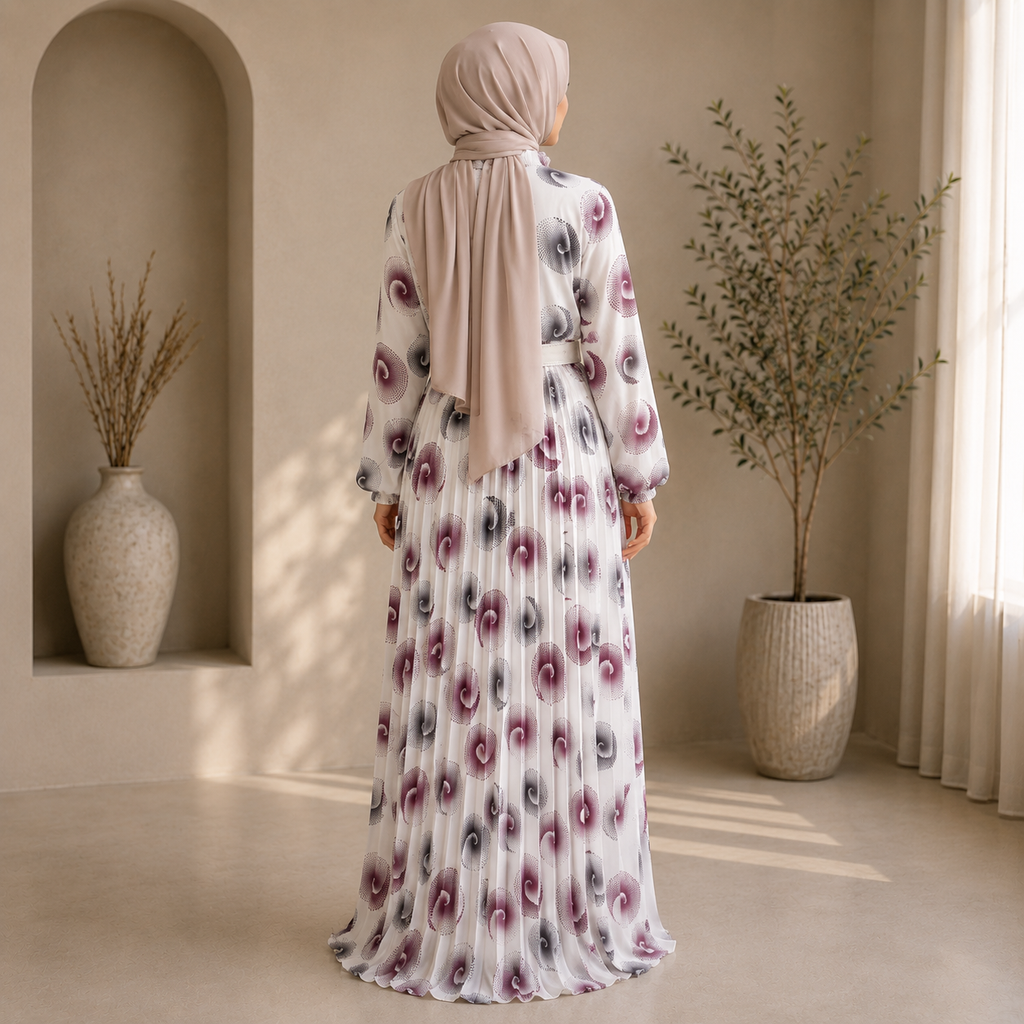 Floral Modest Maxi Dress