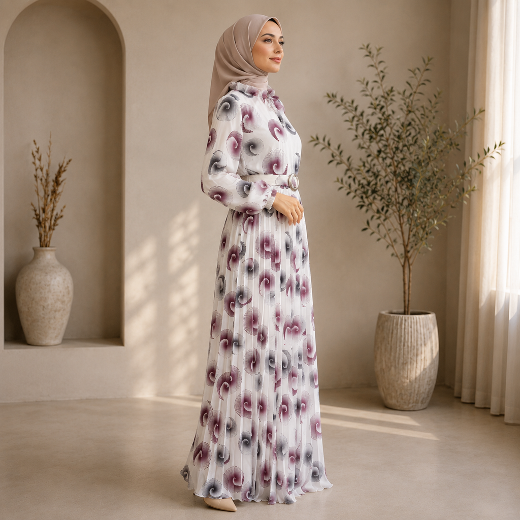 Floral Modest Maxi Dress