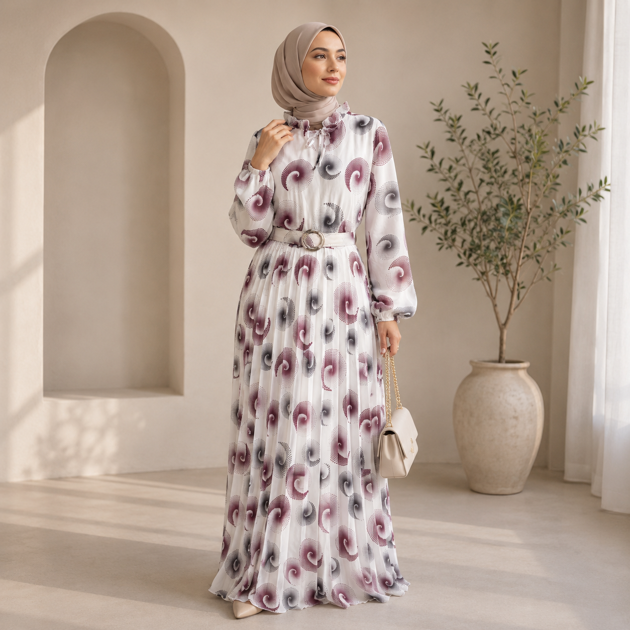 Floral Modest Maxi Dress